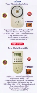 Timer Mecanico Analogico X 10u Programable Enchufable 10amp - Imagen 6