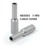 Tubo Hexag Bocallave Largo 50mm Enc 1/4 Hamilton Bhm5-14l Plata - Imagen 2