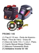 Soldadora Inverter 120amp Pegaso + Máscara + Cepillo +discos Negro - Imagen 4