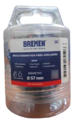 Broca Copa Diamantada Bremen 57mm Para Amoladora 8059 - Imagen 4