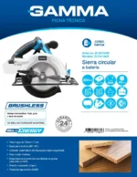 Sierra Circular Inalambrica 71/4 20v Gamma G12410 Sin Bateri Celeste 340 - Imagen 3