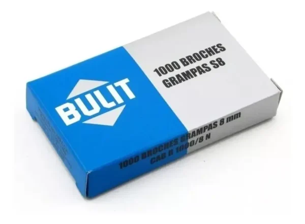 Broches Grampas Bulit S8 8mm Para Engrampadora X 1000 Unid