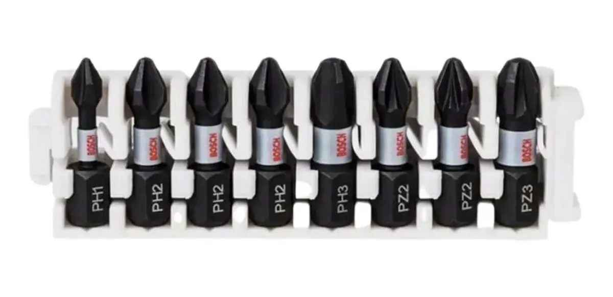 Set Juego 8 Puntas Ph Y Pz X 25mm Bosch Impact Pick & Click Set Juego 8 Puntas Ph Y Pz X 25mm Bosch Impact Pick & Click - Imagen 1