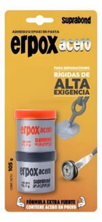 Adhesivo Epoxi Suprabond Erpox Acero Máxima Soldadura 105gr Gris
