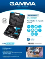 Atornillador Impacto Gamma Brushless Bat 20v Enc 1/4 G12427k Azul 50 Mhz - Imagen 2