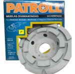 Disco De Muela Diamantada Segmentada 180 Mm Patroll Pms-7g Naranja Claro