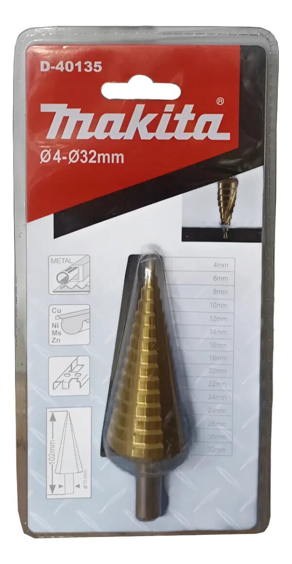 Mecha Escalonada Titanio 4 A 32 Mm Medidas Makita D40135
