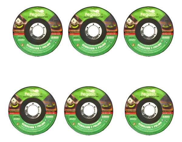 Pack X6 Discos Fibra Abrasivos Chaupint Pegaso Aliafor 115mm No Aplica