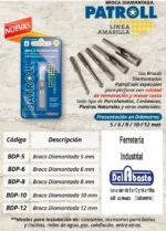 Mecha Copa Diamantada Patroll De 12 Mm Ceramica Porcelanato - Imagen 3