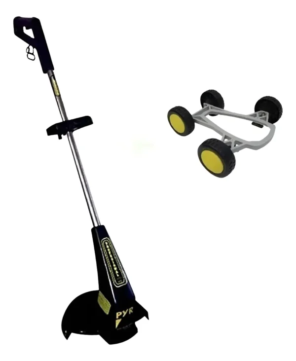 Bordeadora Electrica 3/4hp Pyr Con 2 Rodamientos + Carrito Verde Oscuro