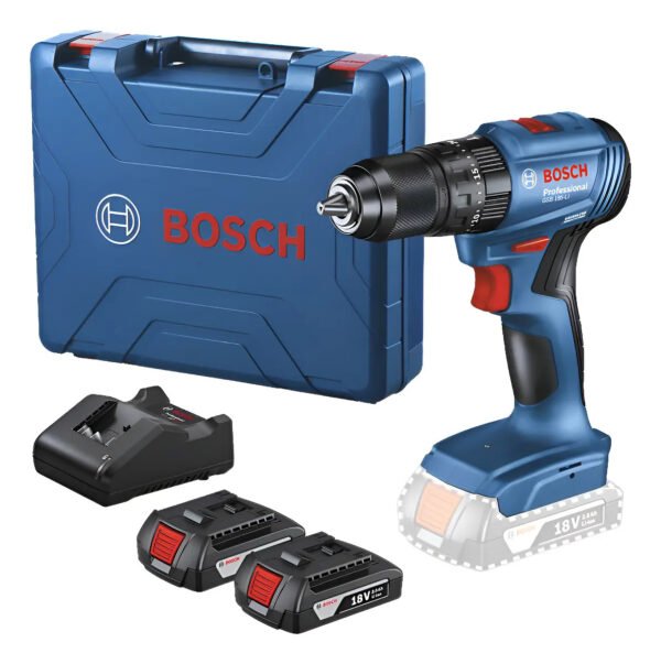 Taladro Percutor Atornillador Bosch Inalámbric 18v Gsb185-li Azul