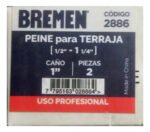 Juego De 2 Peines 1 Pulgada P/ Terraja Manual Bremen 2886 Color Gris - Imagen 2