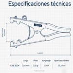 Pinza De Masa Bremen 300 Amp Soldadora Electrodo Profes 8324 - Imagen 3