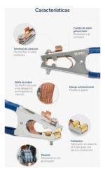 Pinza De Masa Bremen 500 Amp Soldadora Electrodo Profes 8325 - Imagen 2