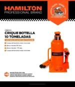 Crique Tipo Botella Hidraulico Reforzad 10 Tn Hamilton Gb100 - Imagen 2