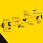 Nivel De Aluminio Stanley 18´´ Largo 450mm 3 Burbujas 42-073 - Imagen 3