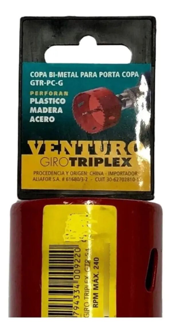 Sierra Copa Bimetal 95mm Giro Triplex Venturo De Aliafor