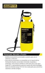 Pulverizador Fumigador Manual A Presion 8lts Crossmaster Amarillo - Imagen 2