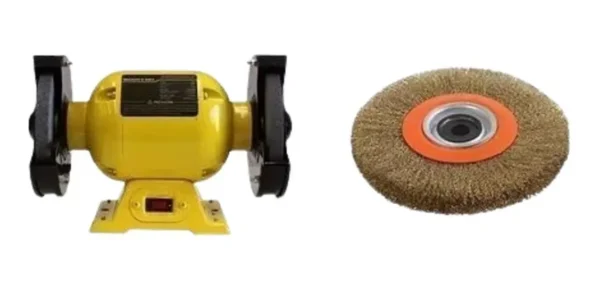 Amoladora De Banco Profesional Shimura 3/4 Hp + Cepillo Bron