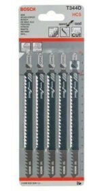 Hoja Sierra Caladora X 5 Uni Para Madera Rapida Bosch T344d - Imagen 2