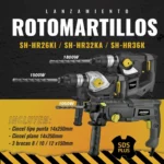 Rotomartillo Demol Sds Plus Shimura 1800w 7.0 J Kit Sh-rh36k Gris 50 Hz - Imagen 8