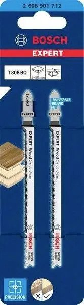 Hoja Sierra Caladora X 2 Uni Para Madera Curvas Bosch T308bo