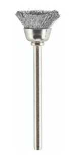 Cepillo Tipo Copa Acero Carbono X2 Para Minitorno Dremel 442 Plateado - Imagen 5