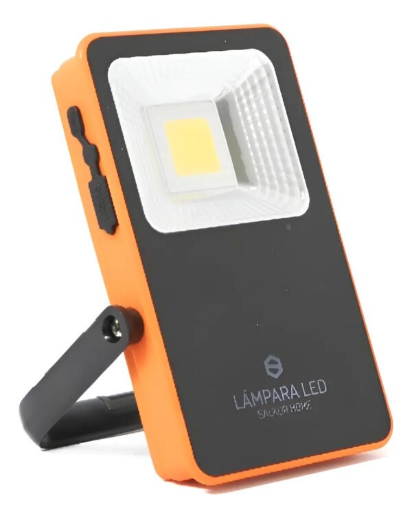 Luz Emergencia Led 10w Regarcable Portatil Carga Celulares Negro