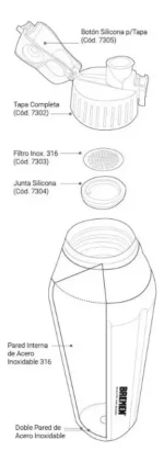 Repuesto Termo Deportivo Bremen 7296 Junta Silicona 7304 Blanco - Imagen 3