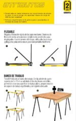 Juego Caballete Metalico Plegable Construccion Crossmaster - Imagen 3
