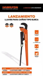 Llave Para Caño Hamilton Stilson 2-1/2 Cromo Vanadio Lcs212 - Imagen 3