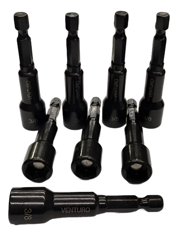 Set Adaptador Magnetico Impact Vaso 8pcs 3/8 X 65mm Venturo