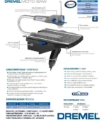 Sierra Caladora De Banco Y Manual Dremel Moto Saw Ms20 Malet - Imagen 3