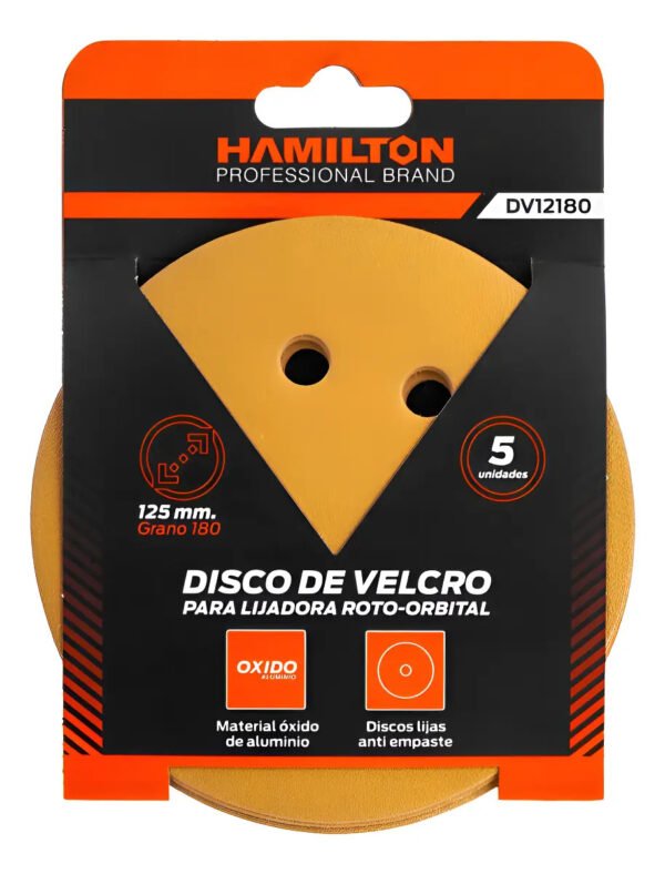 Set De 5 Lijas Para Lijadora Rotoorbital Hamilton 125mm G180 180