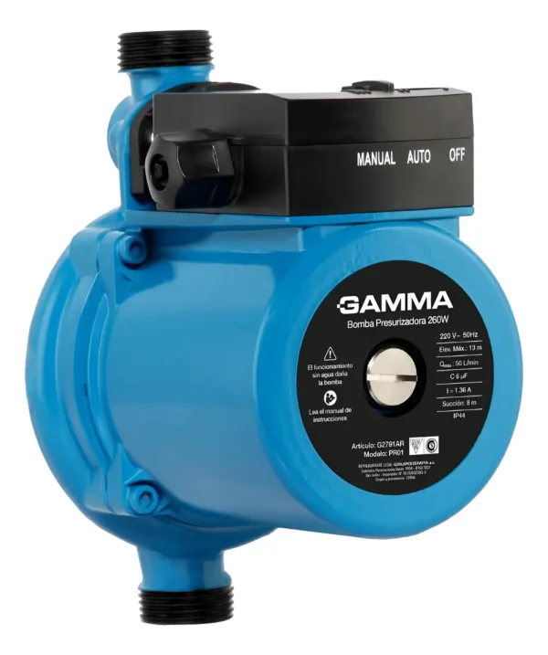 Bomba Presurizadora Elevador De Presion 260w Gamma G2791ar