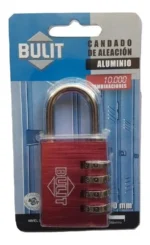 Candado De Aleación Aluminio 4 Comb N° 40 Rojo Bulit Rojo - Imagen 2