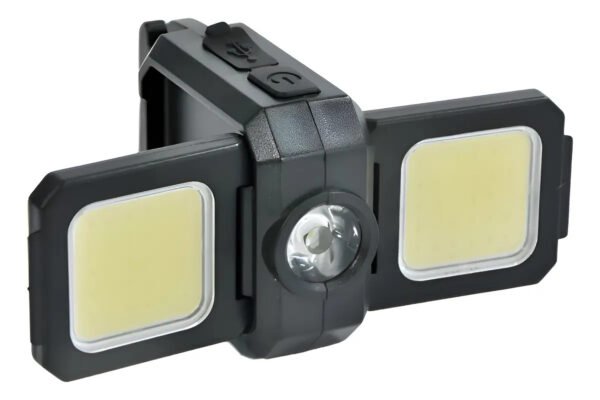 Linterna Llavero Doble Led 2cob + 1xpe C/iman Recargable Ja Led Negro