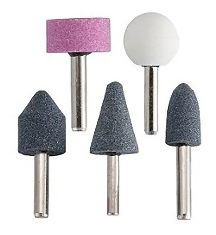 Piedras Montadas Set X 5 Pcs. Grande Vástago 1/4 (6 Mm) Piedras Montadas Set X 5 Pcs. Grande Vástago 1/4 (6 Mm) - Imagen 1