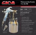 Pistola De Pintar De Alta Cane Mod Al 700 Profesional Oferta - Imagen 4