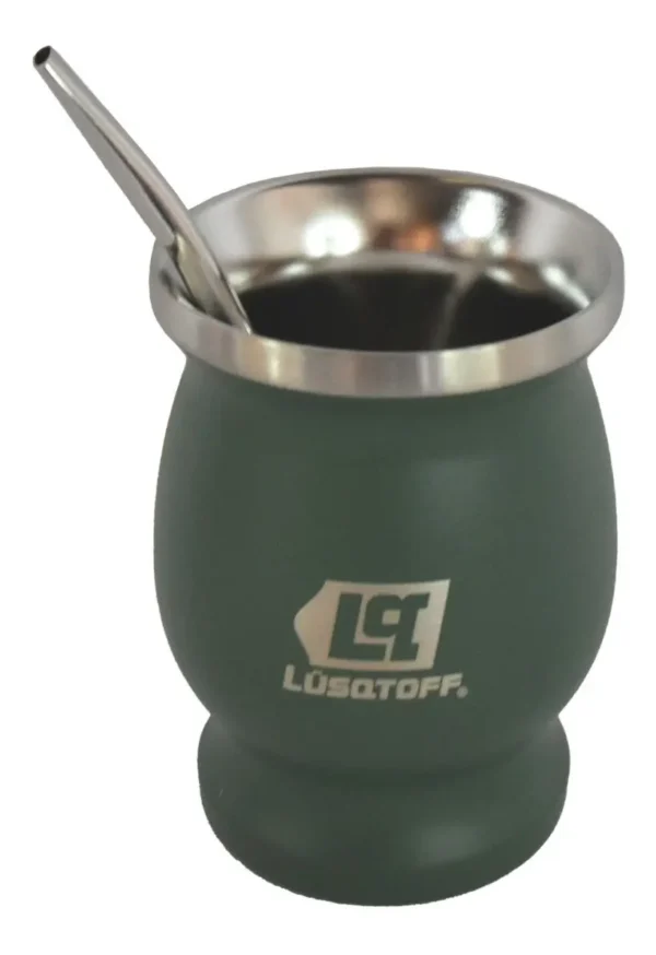 Mate C/ Bombilla De Acero Inoxidable 300 Ml Lusqtoff Verde Verde
