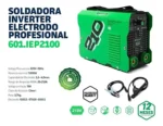 Soldadora Inverter Salkor 210 Amp Mma Igbt Profesional Verde - Imagen 2