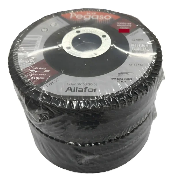 Flap Pegaso 115mm X 10 Unid Grano 40 Metales En Gral Aliafor Gris