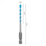 Mecha Hexagonal Multiconstruccion 4mm X 45 X 90 Bosch - Imagen 3