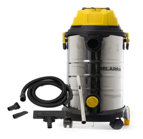 Aspiradora Seco Húmedo 1200w 30lts Acero Inoxidable Belarra Acero Inoxidable/amarillo