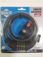 Linga De Seguridad Con Combinación Bulit Ideal Moto Bici Negro - Imagen 2