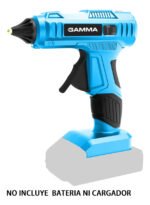 Pistola Pegar Silicona Inalambrica Bateria 20v Gamma G12417 Celeste - Imagen 2