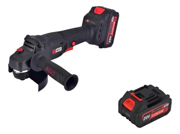Amoladora Brushless 4amp 20v 3 Velocidades + Bat Extra Adv3 Negro Y Rojo 50-60hz