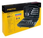Juego Herramientas 66 Pz Pretul Tubos Llaves Mecánico 22985 Negro - Imagen 5