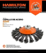 Cepillo Conico Trenzado Amoladora 115 Mm Hamilton Bnt115 - Imagen 3