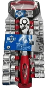 Juego De Tubos Bocallaves 1/2 Bulit 20 Pzas Con Llave Crique Plateado - Imagen 2